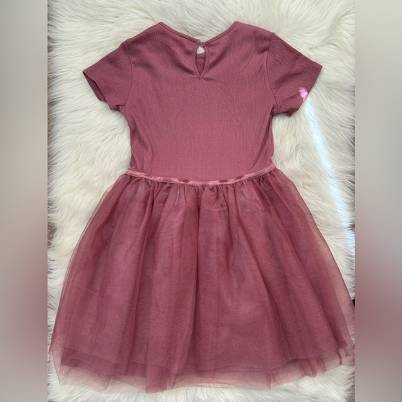 H&M Girl’s Dark Pink Mauve tulle tutu voluminous skirt dress Rococo - Picture 3 of 4